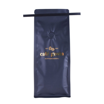 Customized flat bottom kraft tin tie coffee bag with window