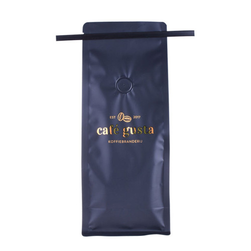 Bolsa de café de estaño de Kraft de fondo plano personalizado con ventana