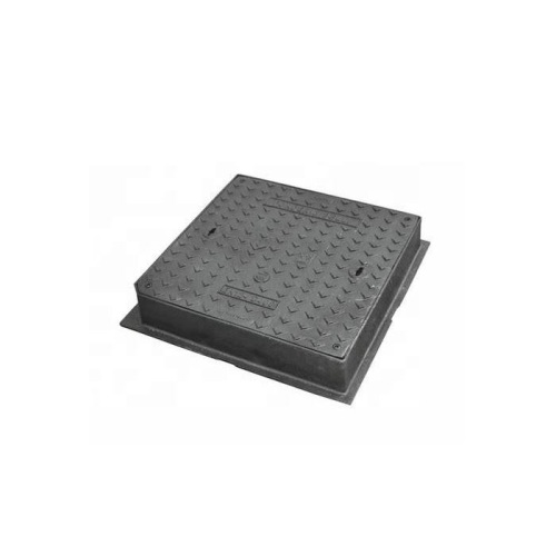 Heavy cast iron square double sealing manhole cover