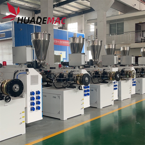 UPVC conical dual screw plastic extruder