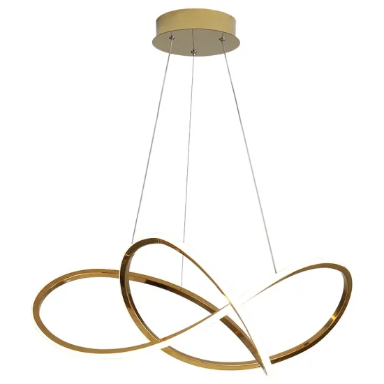 Hot Selling Modern Irregular LED Living Room & Restaurant Pendant Lighting - Minimalist Gold Chandelier Hanging Lamp