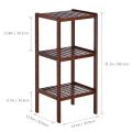 3-Tier Bathroom Utility Bamboo Storage Shelf Rack