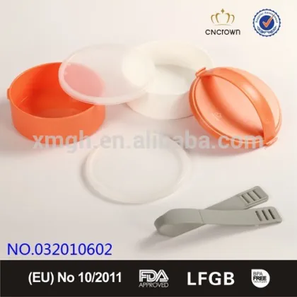 Lime Green Round Bento Box in 2-Tier