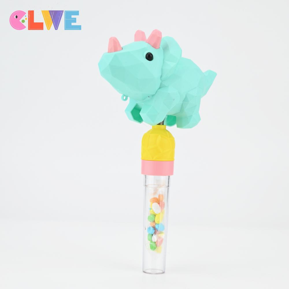 Macaron Wiggle Risgle Triceratops Dinosaur Candy Toy