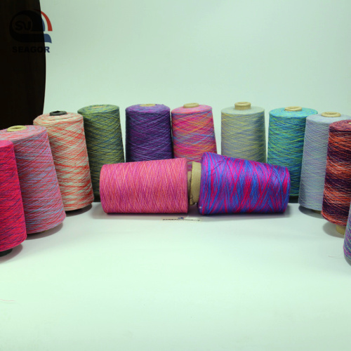 High strength and resilience space dyed yarn