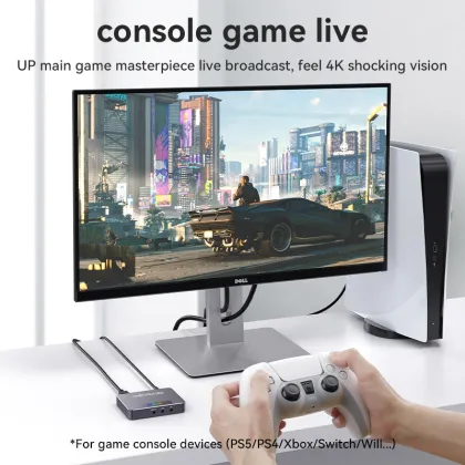 4K HDMI Video Capture Card for Live Broadcast and Game Recording