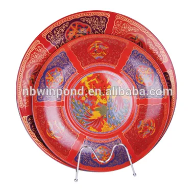 Recycle household houseware enamel decorative promotional plate set