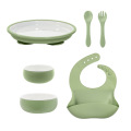 Set de 6 bucăți pentru hrănire pentru bebeluși din ceramică din silicon