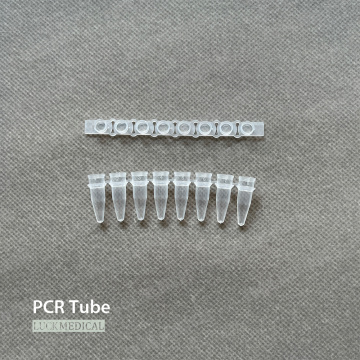 PCR de plástico desechable tiras de 8 tubos Tubos de PCR