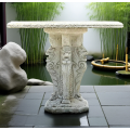 Vintage Coastal Cast Marble Table