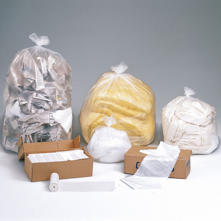 Yellow Large trash bags translucent PE material garbage plastic bag for garbage can liner