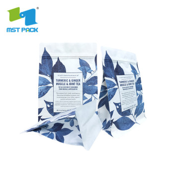 Browm Kraft Squar Bottom Papier Lebensmittelqualität Packag Tasche mit Fenster