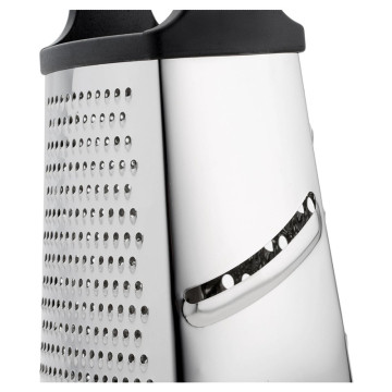Hot Selling 4-Sided Vegetable Grater with Black Plastic Handle and Stainless Steel Construction for Kitchen