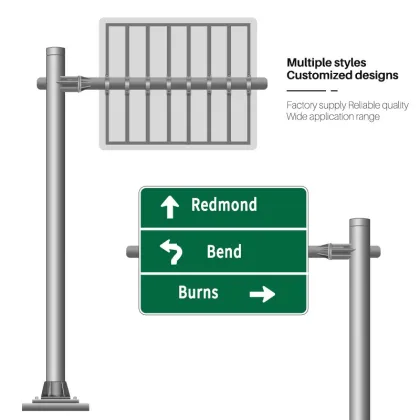 Factory Direct Chinese T-Shape Multifunctional 6 Meter Traffic Sign Pole
