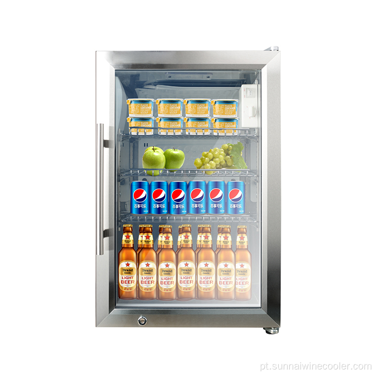 Venda quente 304 portas de vidro mini refrigerador de bebidas