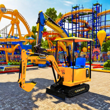 Kids Electric Ride-on Mini Digger - 360 Rolling Car pour intérieur et extérieur
