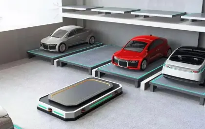 Plate type parking AGV