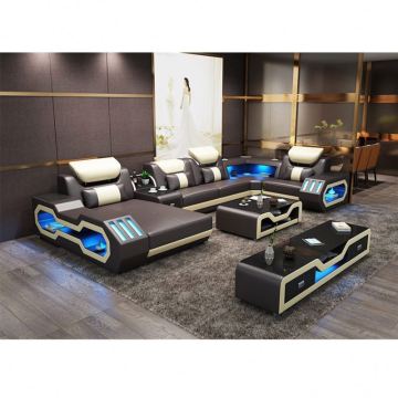Luxury Smart Sectional Sofa with LED Light