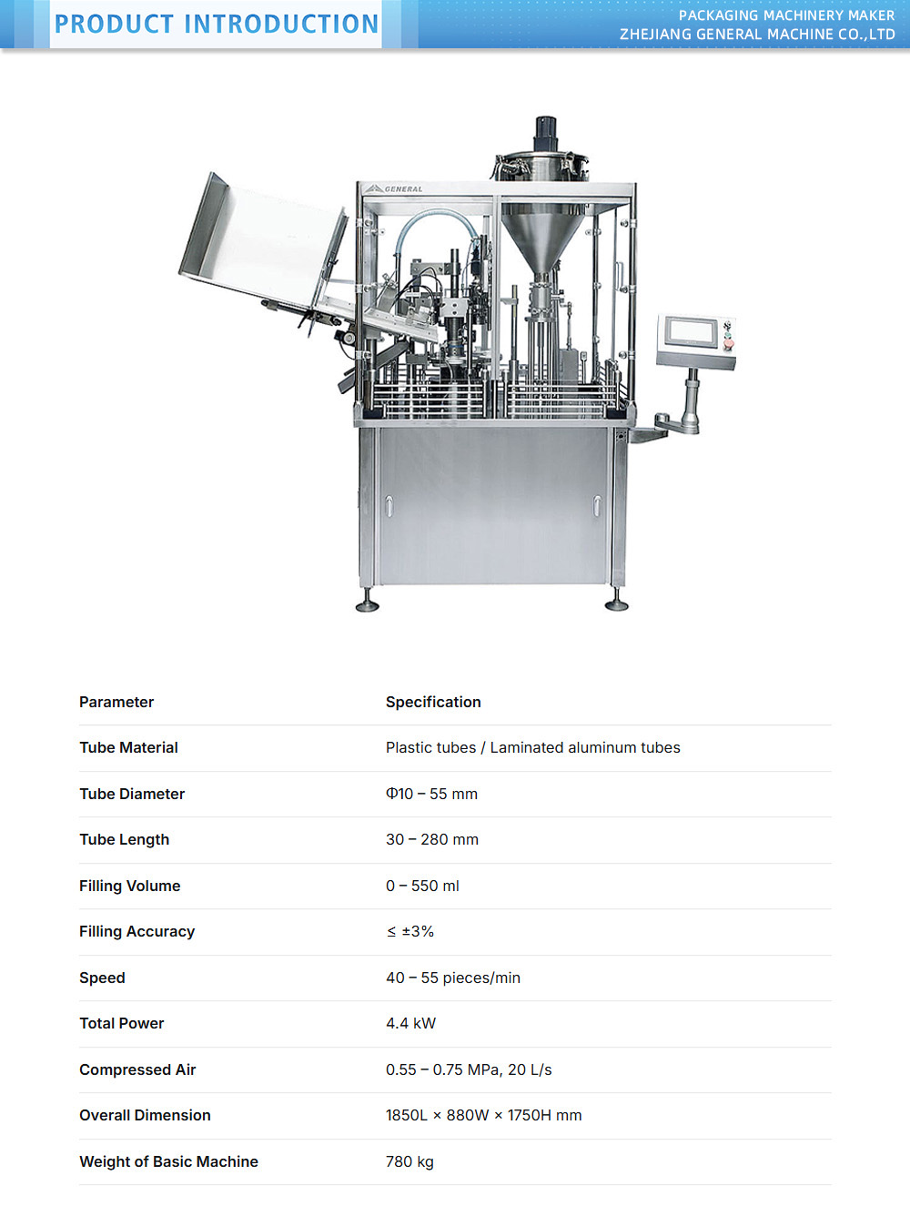 Laminated Tube Filling Sealing Machine X