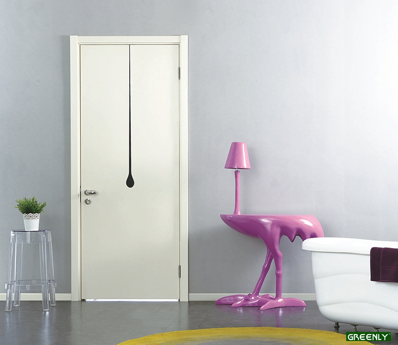 Single White Solid Wooden Door