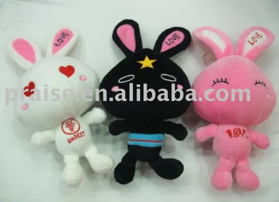 stuffed toy -rabbit cheering squad !