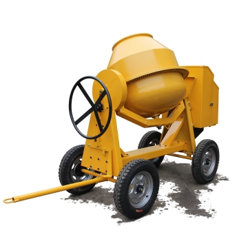 Mobile Concrete Mixer Machines: 350L, 400L, 500L Sizes in Gasoline & Diesel Models for Self-Loading Concrete Mixing