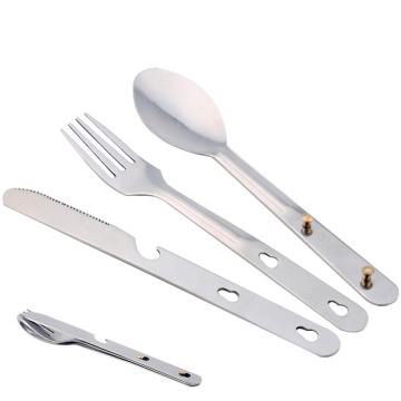 Factory Direct Großhandel Edelstahl Camping Besteck Set