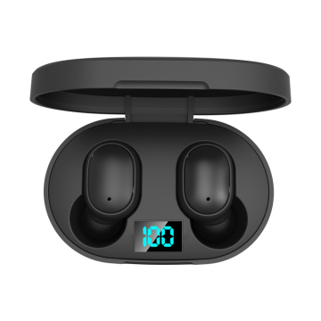 E6S TWS Bluetooth 5.0 hörlurar med brusavbrott och LED -display