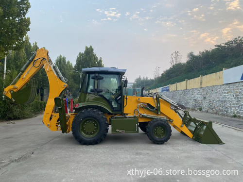 CE ISO Certified HUAYA New Factory 4-5 Ton WZ Series Luxury Backhoe Loader with Cab and Attachments