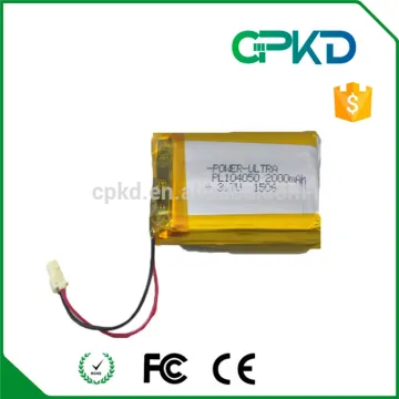 prismatic size 3.7v 2000mah lipo battery