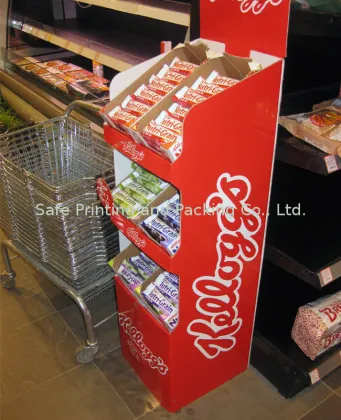 Corrugated Pocket Cardboard Display Stands Colored Durable For Mary's Gone Crackers