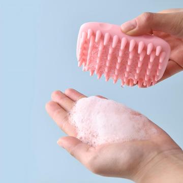 Silicone Pet Bath Brush with Shampoo Dispenser for Cat and Dog