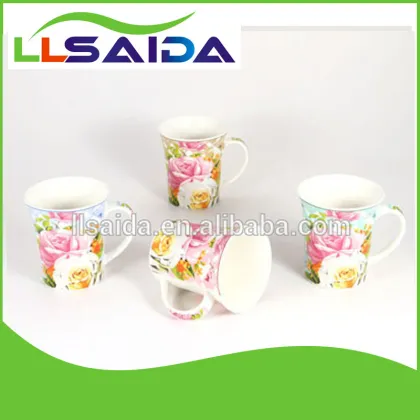 Porcelain tea cup flower pot saida bone china tea cup
