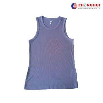 Grey Stretch Polyamide Tank Top