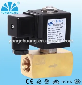 YONGCHUANG YCE11 Series direct acting stainless steel brass 1/2 inch 15mm water steam solenoid valve