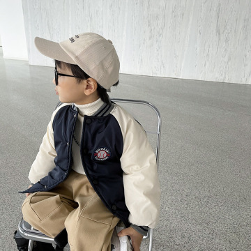 Chaqueta de béisbol de deportes de algodón de los niños de invierno para niños