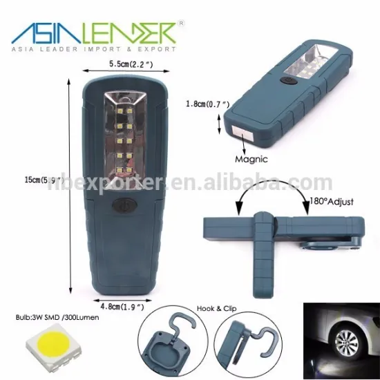 300 Lumen 3W 10 SMD2835 Portable COB Working Light