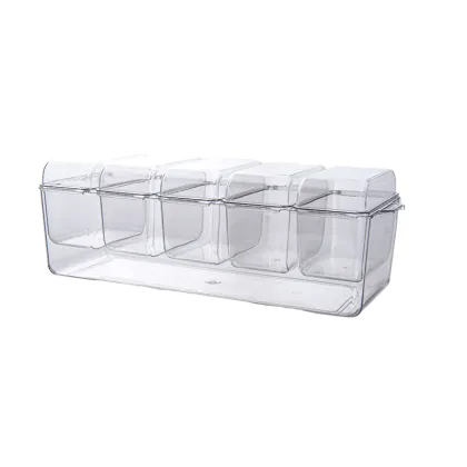 Transparent Plastic Multi-Grid Preservation Box with Detachable Ice Storage