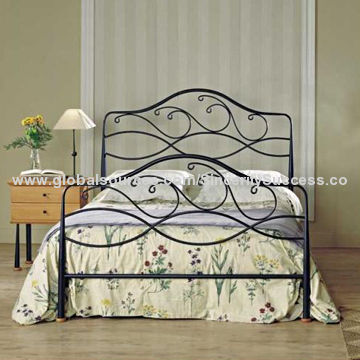 Metal Platform Bed with Powder Coating, Mediterranean Style, Various Sizes can be Provided