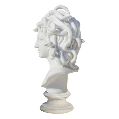 Sculptural White Marble Bust |Artisan Hair Detailing​