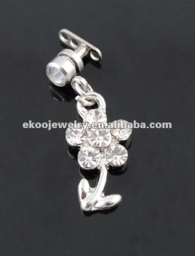 Flower Magnet Dermal Anchor Body Jewelry With Titanium Dermal Bases