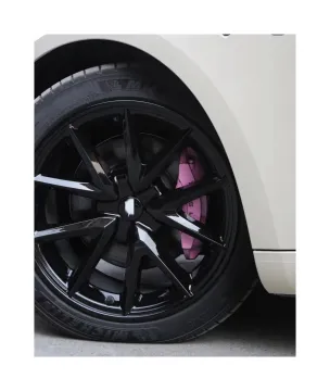 New Style ABC PC Material Wheel Rims Cover for Tesla Model 3 & Y - Black 18 Inches