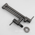 High-Quality Gun Gray Stainless Steel Wall-Mounted Kitchen Faucet with Two Handles and Cold Water Functionality