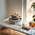 Nordisches Design minimalistischer Multi-Tier-Betonfruchtschale