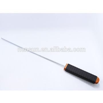 Non-slip Rubber Plastic Handle BBQ Meat Stick