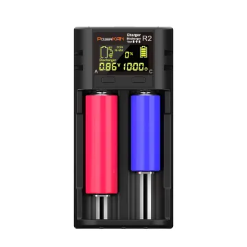 Portable 18650 AA/AAA Lithium Lifepo4 Battery Charger - R2-newQ 2-Slot ABS Material US Socket Standard