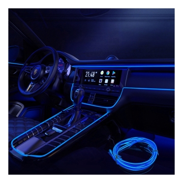 5M EL Car Styling Cold Ambience Lamp Line Neon LED RGB Interior Light Strip