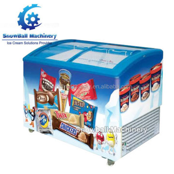 Supermarket Display Showcase Chest Freezer 20L-600L Glass Door Ice Cream Freezer