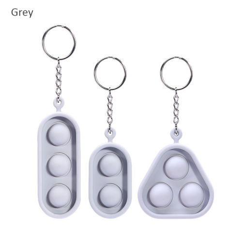 Silicone Fidget Toy Stress Relief Silicone Simple Dimple Fidget Keychain Toy Supplier