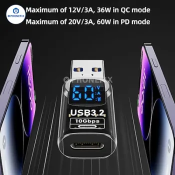 Digital Display Type-C USB 3.2 Mobile Phone Laptop Adapter